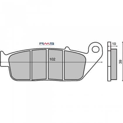 Placute frana fata Kymco X-Citing 250-500cc 2005>/RMS 0890