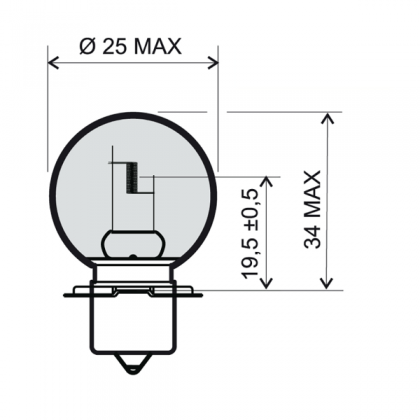 Bec cu flansa 12V 20W Halogen/RMS 0432