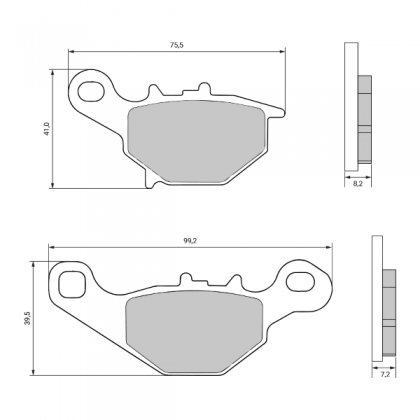 Placute frana Suzuki Street Magic 50cc/RMS 3640