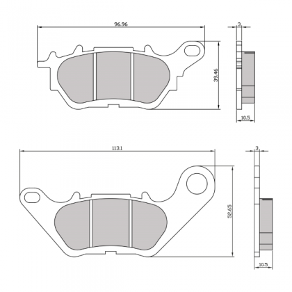 Placute frana spate Yamaha X-Max 300cc/RMS 3650